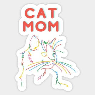 Cat Mom Sticker